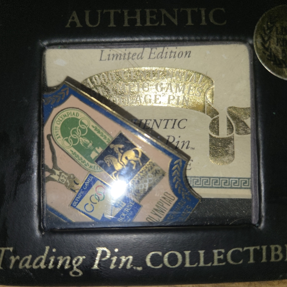 NWT Commemorative pin from the 1956 Summer Olympics in Melbourne w/authenticatio